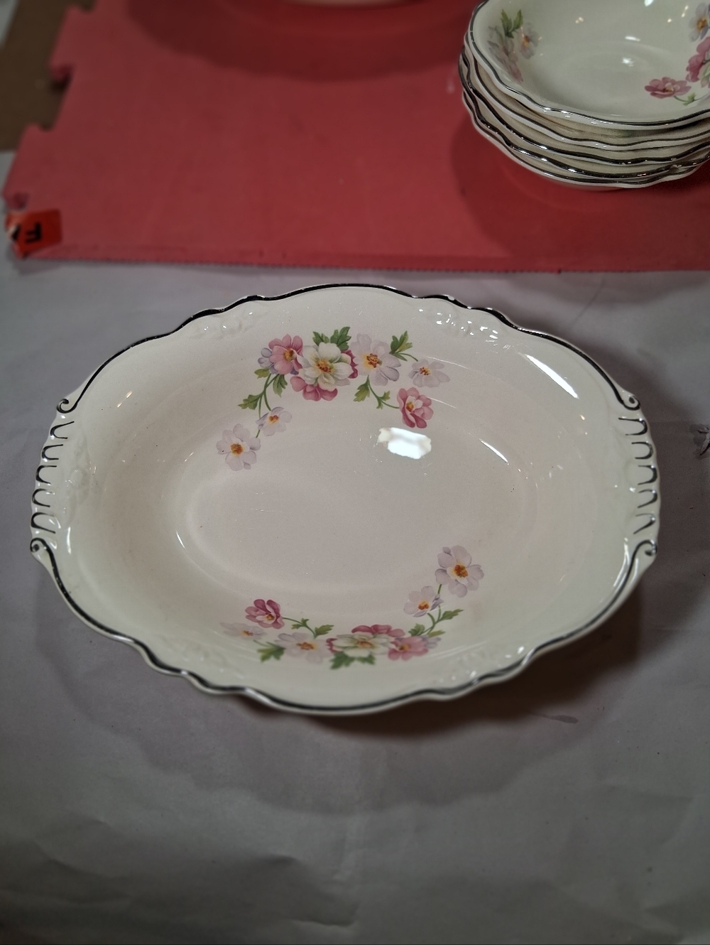15 Homer Laughlin Virginia Rose Floral Bowls Round and Oval USA - Picture 5 of 9